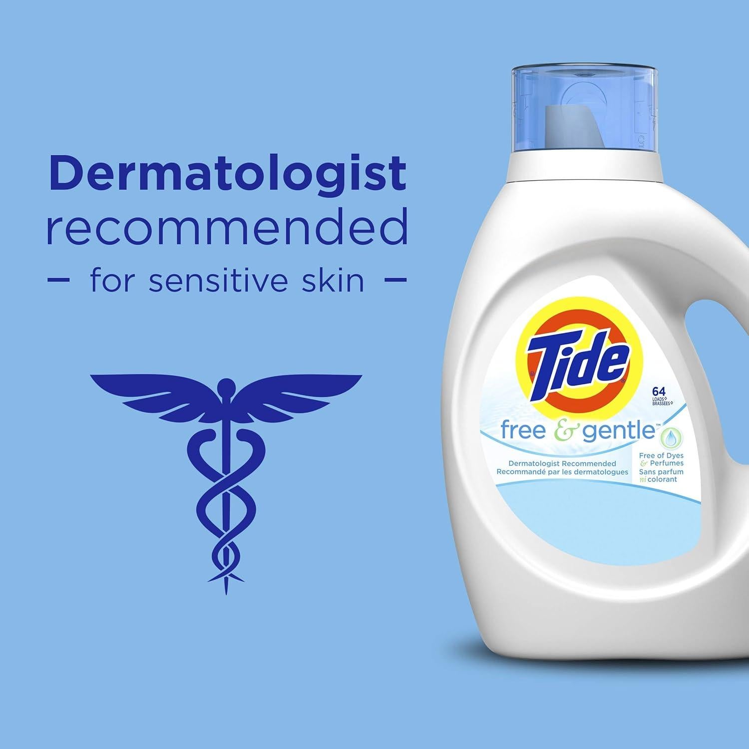 Detergente líquido para ropa Tide Free & Gentle 4.1 L