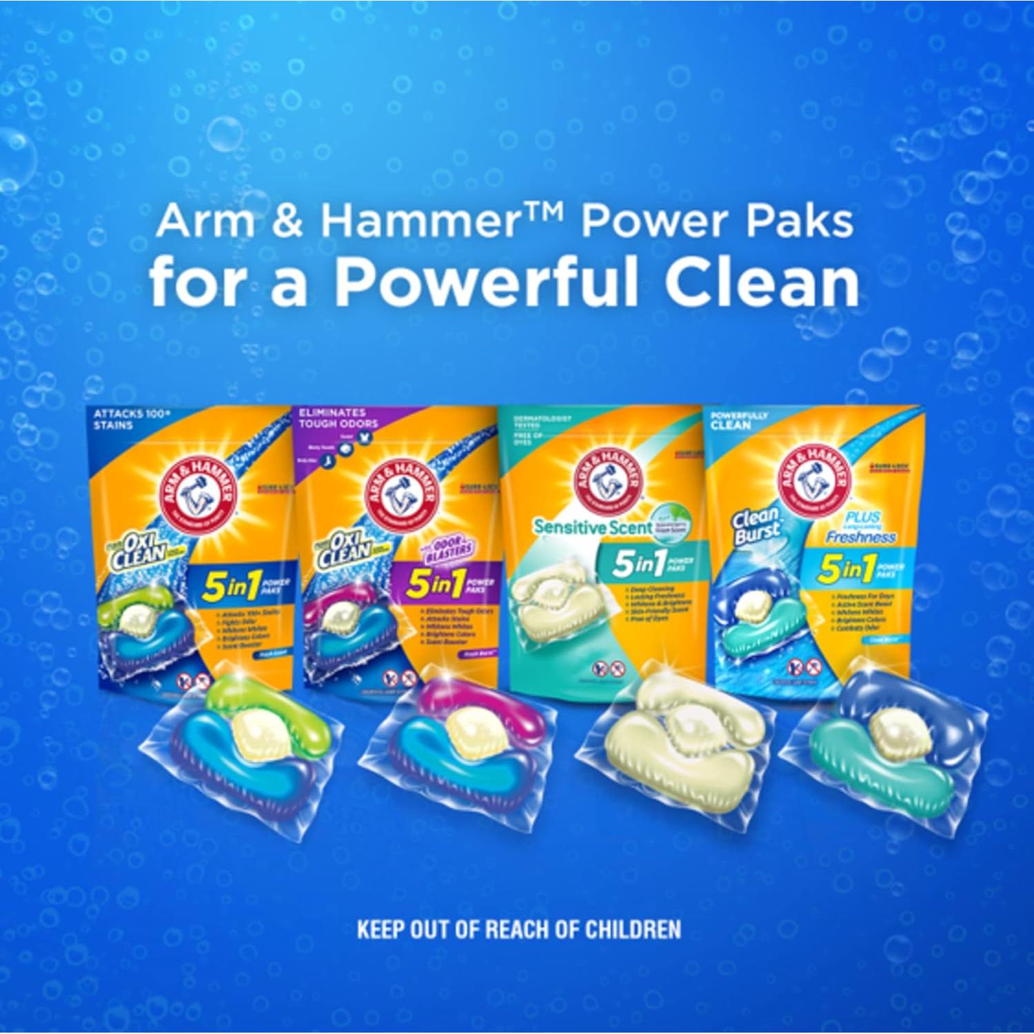Detergente Líquido Arm & Hammer Plus OxiClean 5-en-1 4 Paquetes