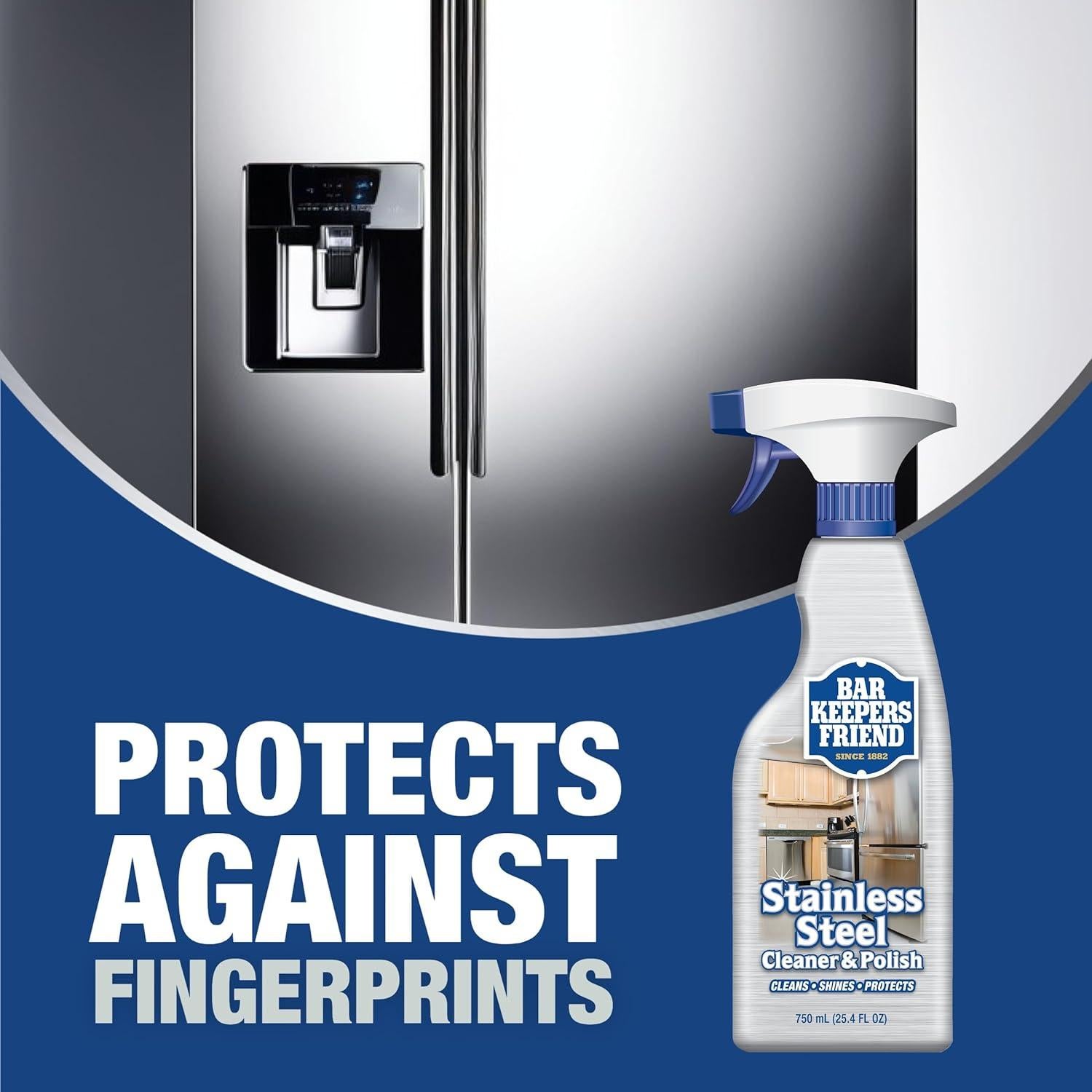 Limpiador y Pulidor de Acero Inoxidable Bar Keepers Friend 2L