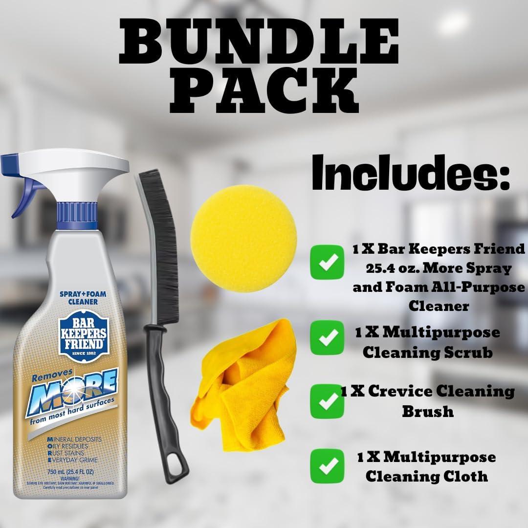 Limpiador en Spray Bar Keepers Friend 750ml + Esponja y Paño