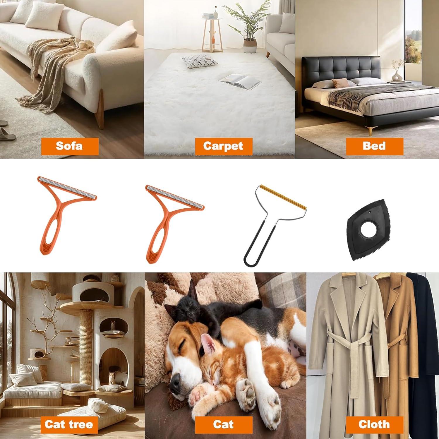 Removedor de Pelo de Mascota SIUYUWK - Paquete de 4 Reutilizables