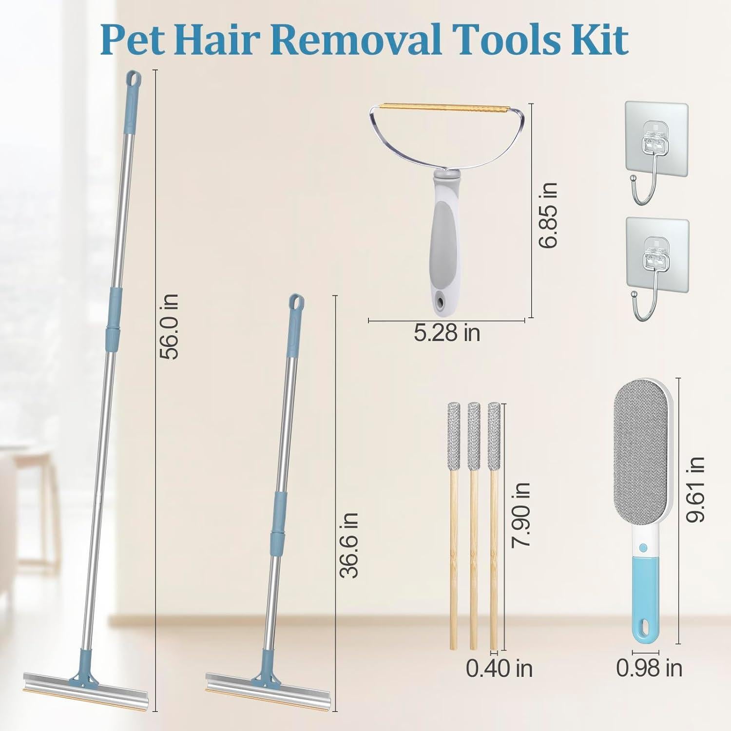 Juego de 4 herramientas para eliminar pelo de mascotas Oleka