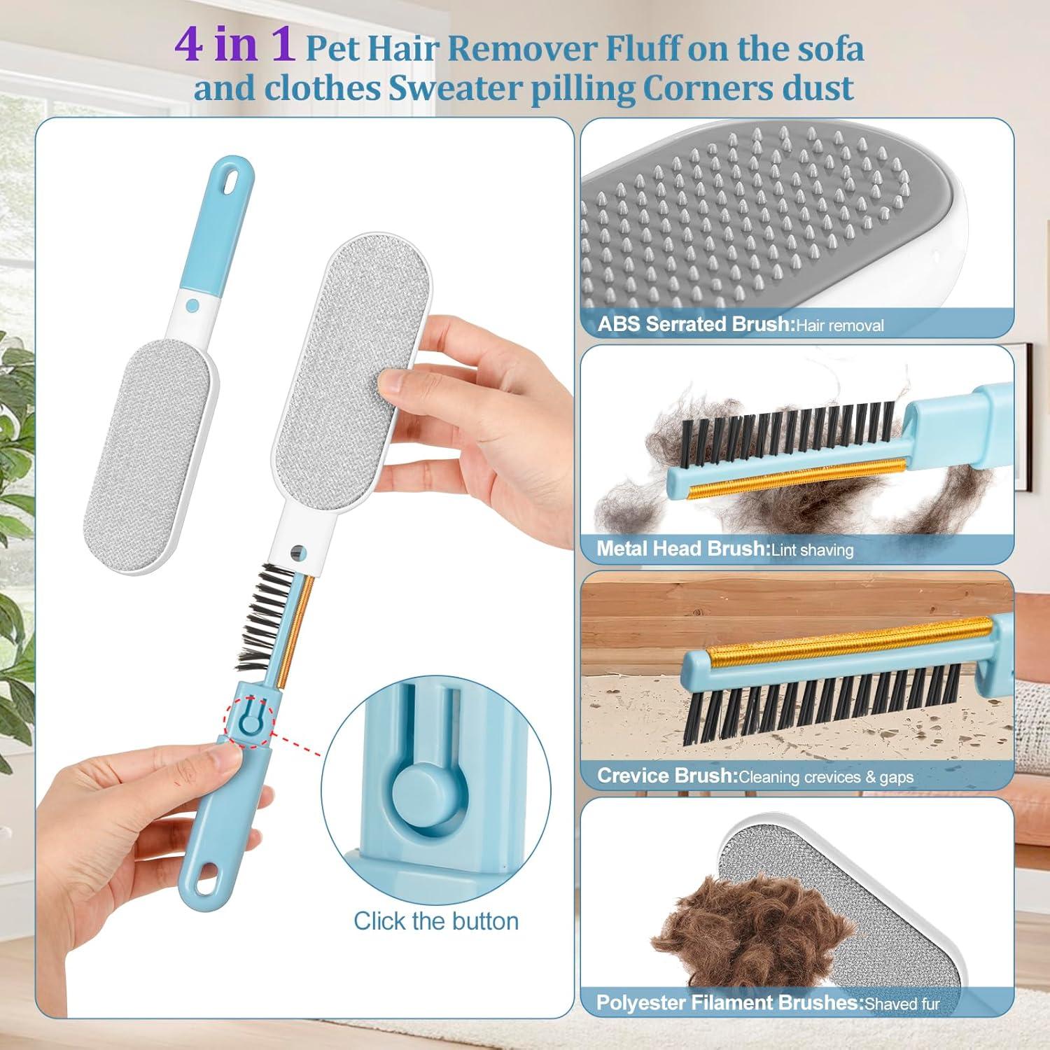 Juego de 4 herramientas para eliminar pelo de mascotas Oleka