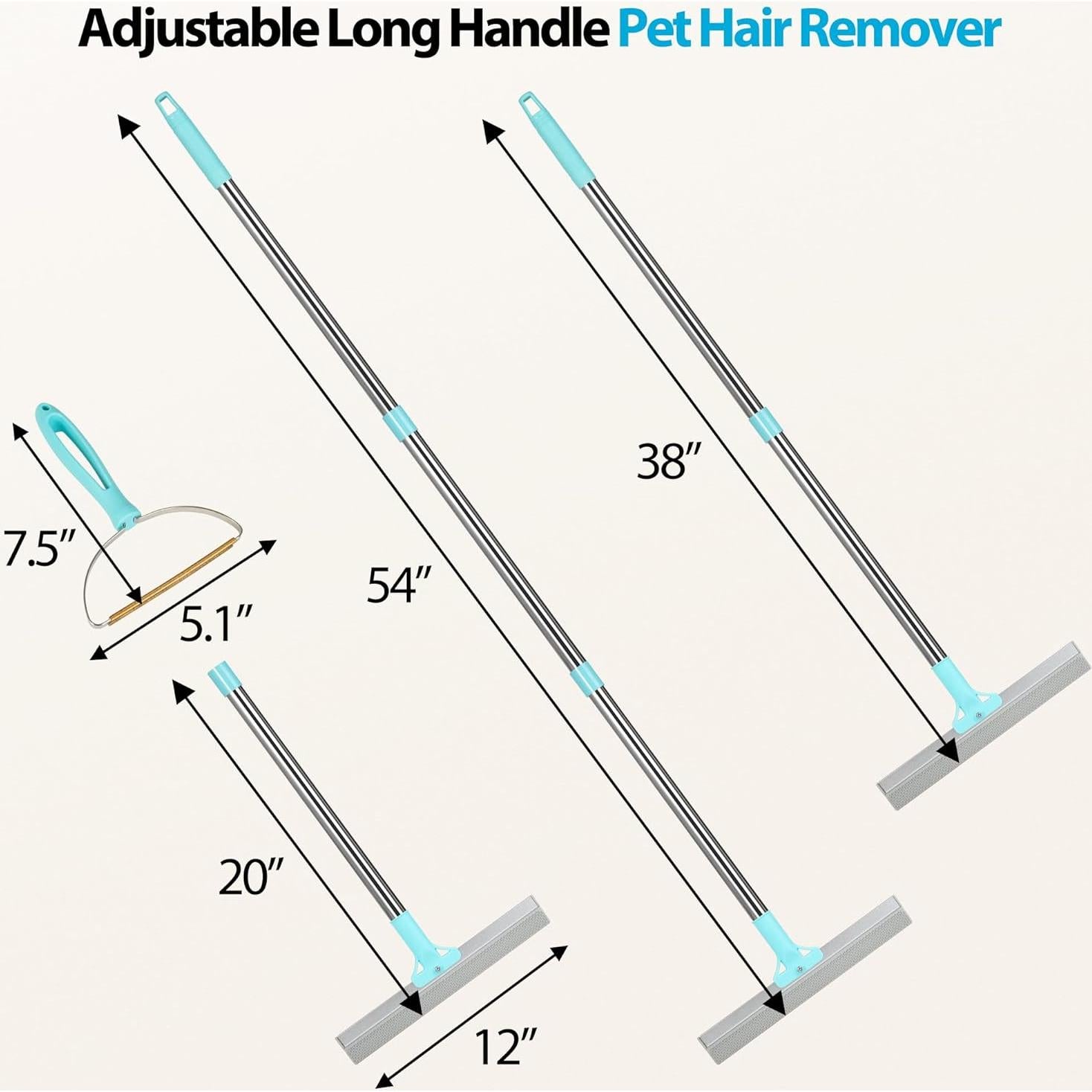 Rastrillo de Alfombra Thalomely 2 en 1 para Pelo de Mascotas