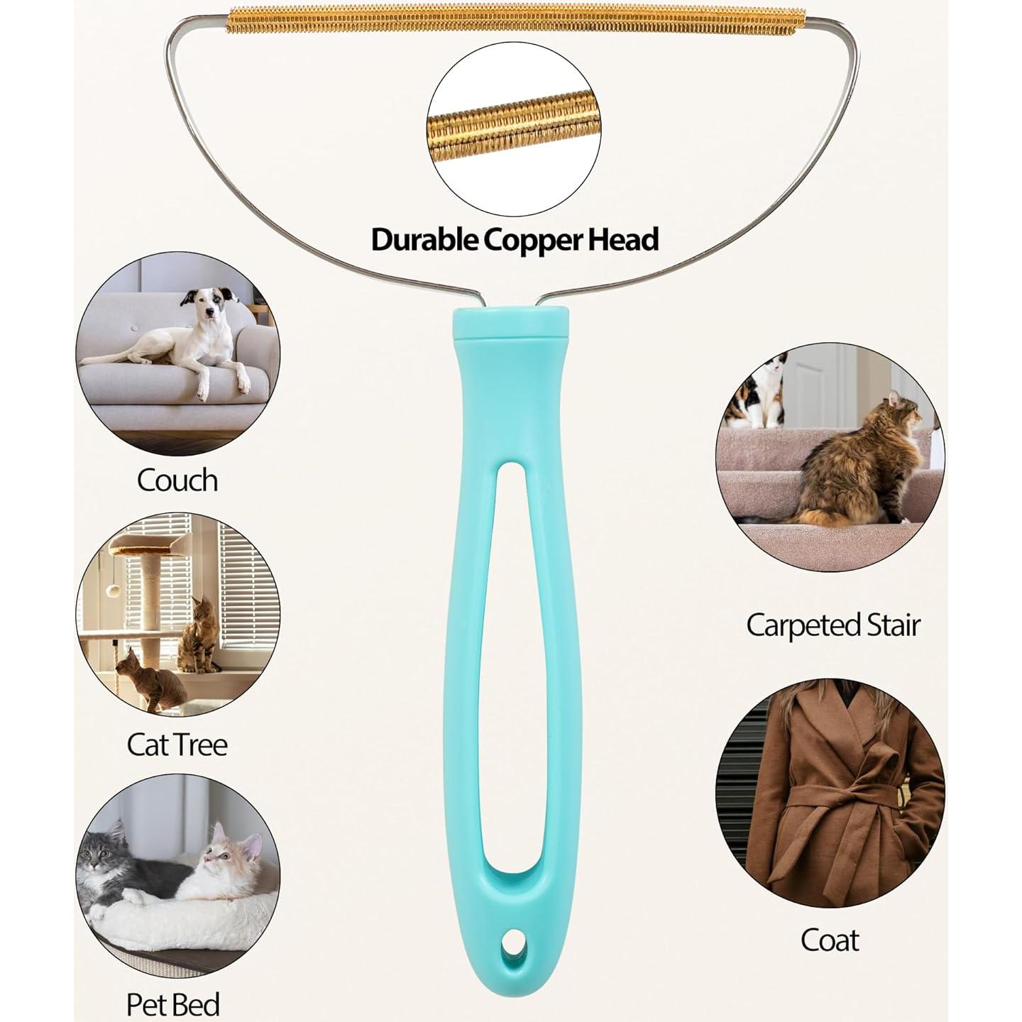 Rastrillo de Alfombra Thalomely 2 en 1 para Pelo de Mascotas