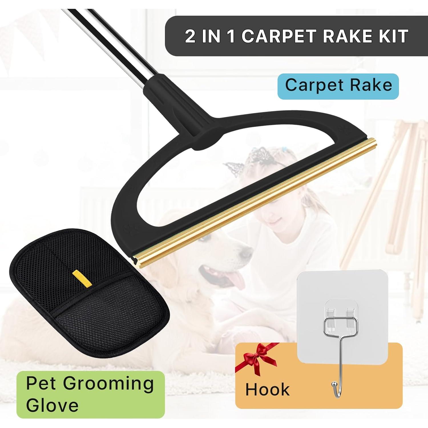 Rastrillo de Alfombra TOSMAL 2 en 1 para Pelo de Mascotas