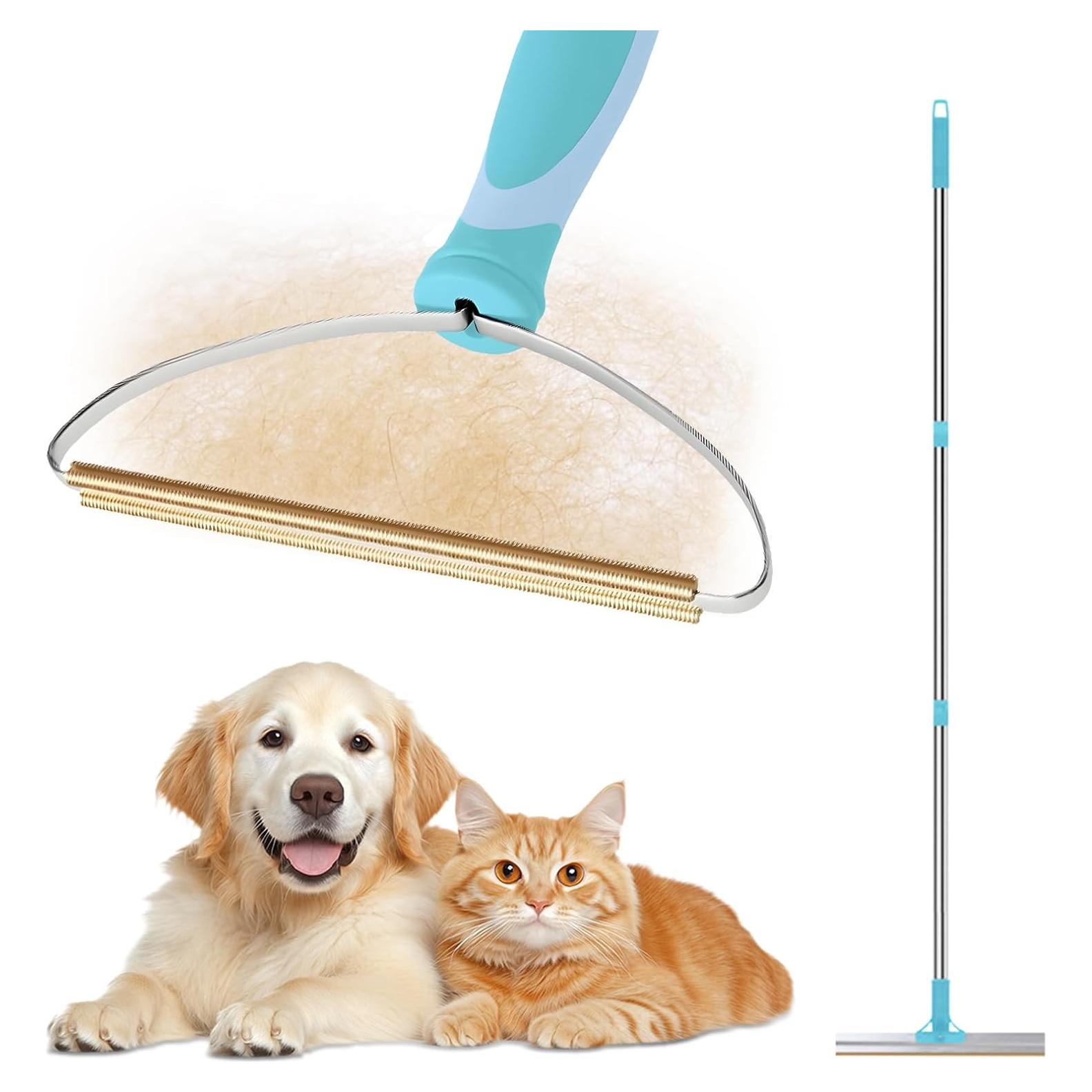 Rastrillo para Pelo de Mascotas LQCOZYM 2 en 1 Ajustable