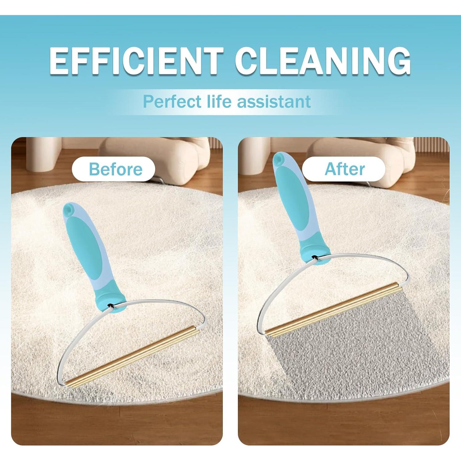 Rastrillo para Pelo de Mascotas LQCOZYM 2 en 1 Ajustable