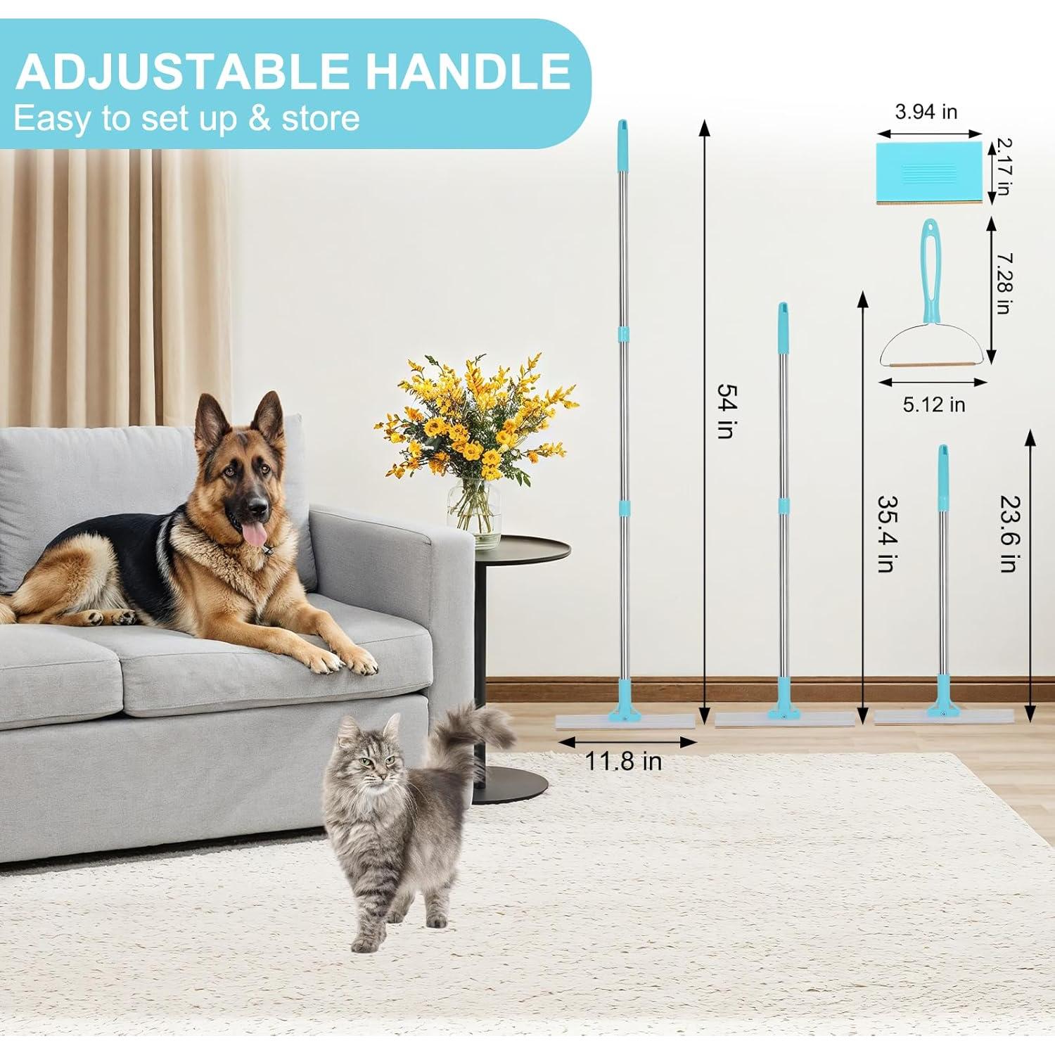 Rastrillo para Alfombras Thechosenone 54" Ajustable Pelo Mascotas