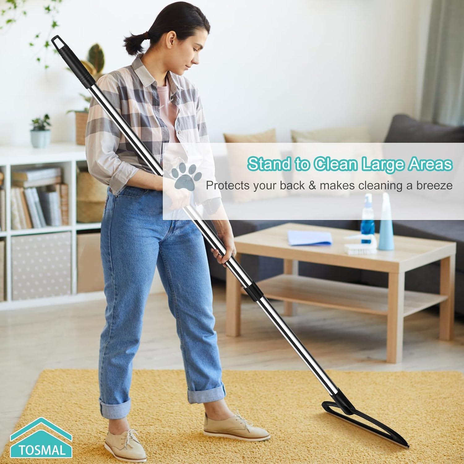 Rastrillo para Alfombra TOSMAL Ajustable 63.5-142 cm Pelo Mascotas