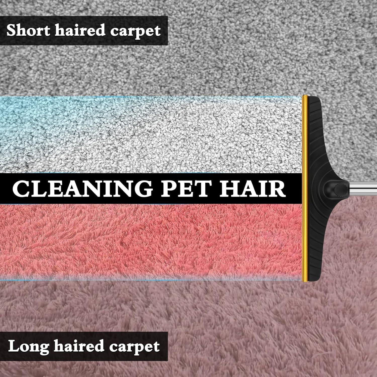 Rastrillo de Alfombra B-Land Ajustable 60" para Pelo de Mascotas