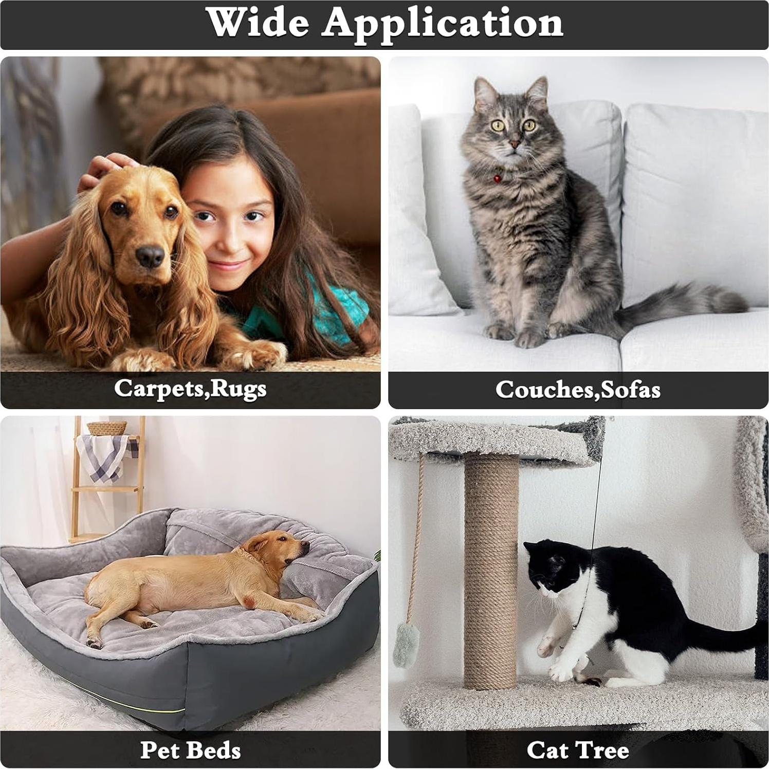 Rastrillo de Alfombra B-Land Ajustable 60" para Pelo de Mascotas