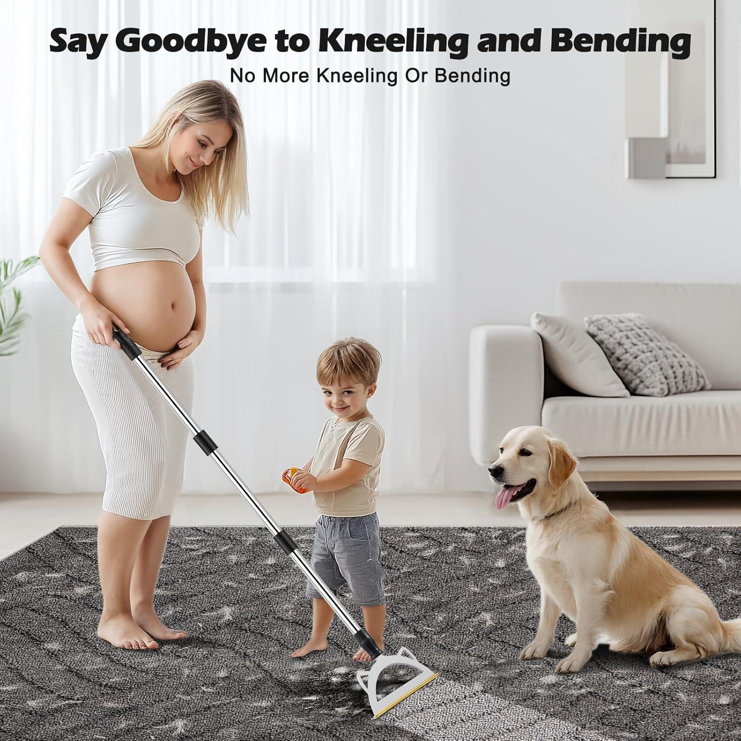 Rastrillo para Alfombras Sklonekun 124 cm Ajustable Pelo Mascotas