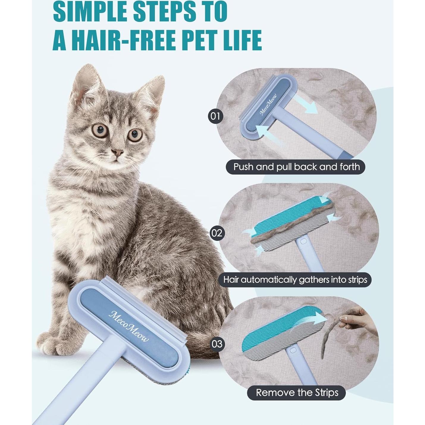 Cepillo Limpiador de Pelo de Mascotas MecoMeow CHR41 - Ecológico