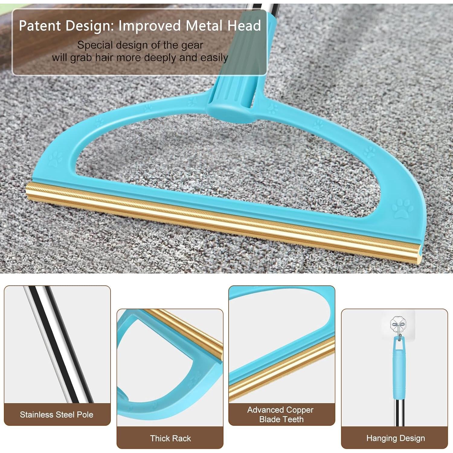 Rastrillo para Alfombra AIZAL 142 cm Eliminador Pelo Mascotas