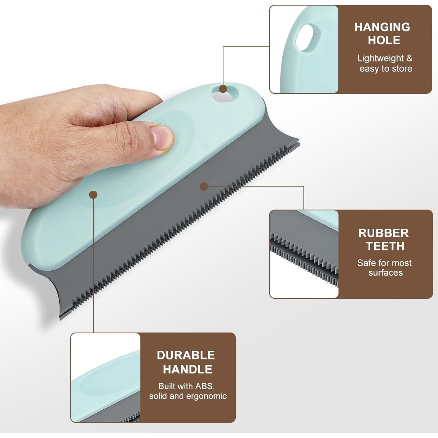 Rastrillo para Alfombra AIZAL 142 cm Eliminador Pelo Mascotas