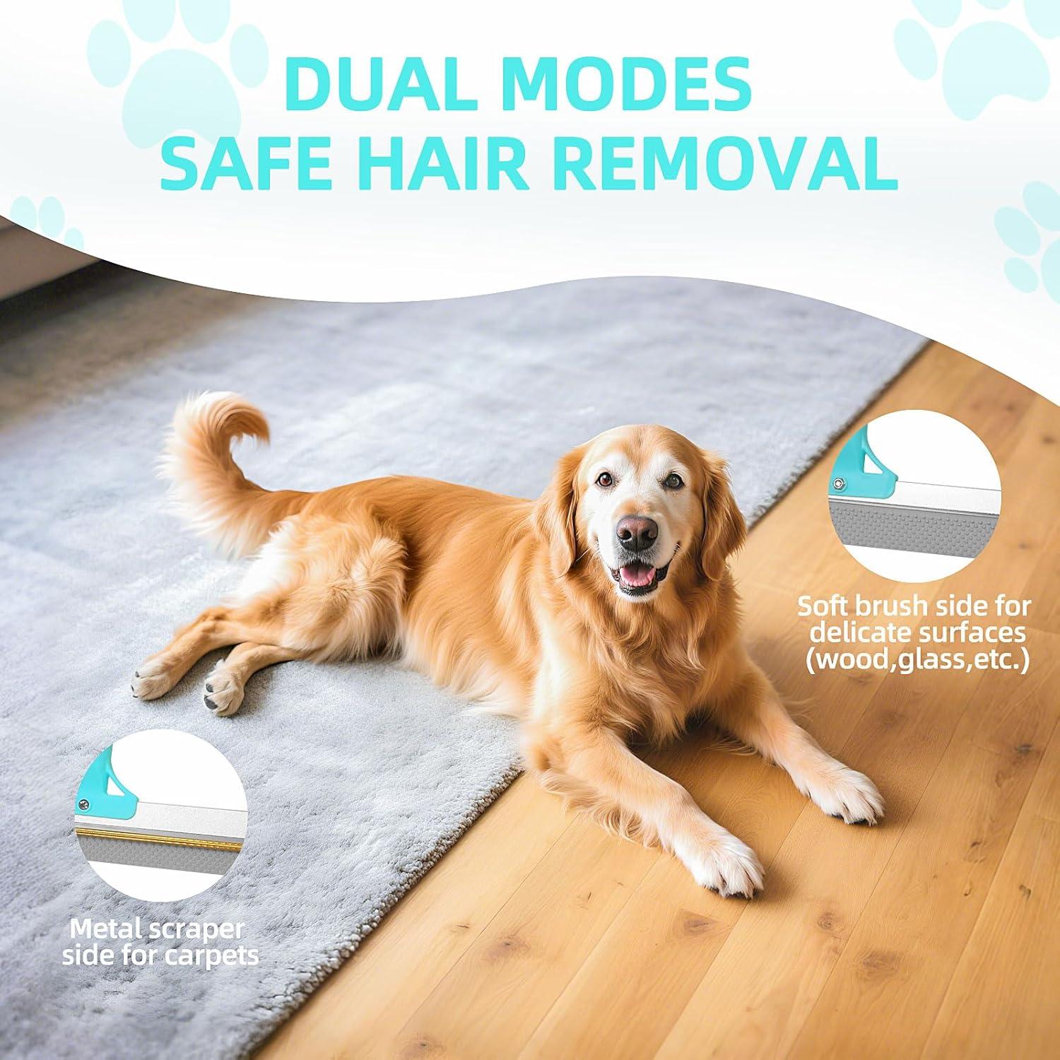 Rastrillo para Alfombras XEENRXU Ajustable 54" para Pelo de Mascotas