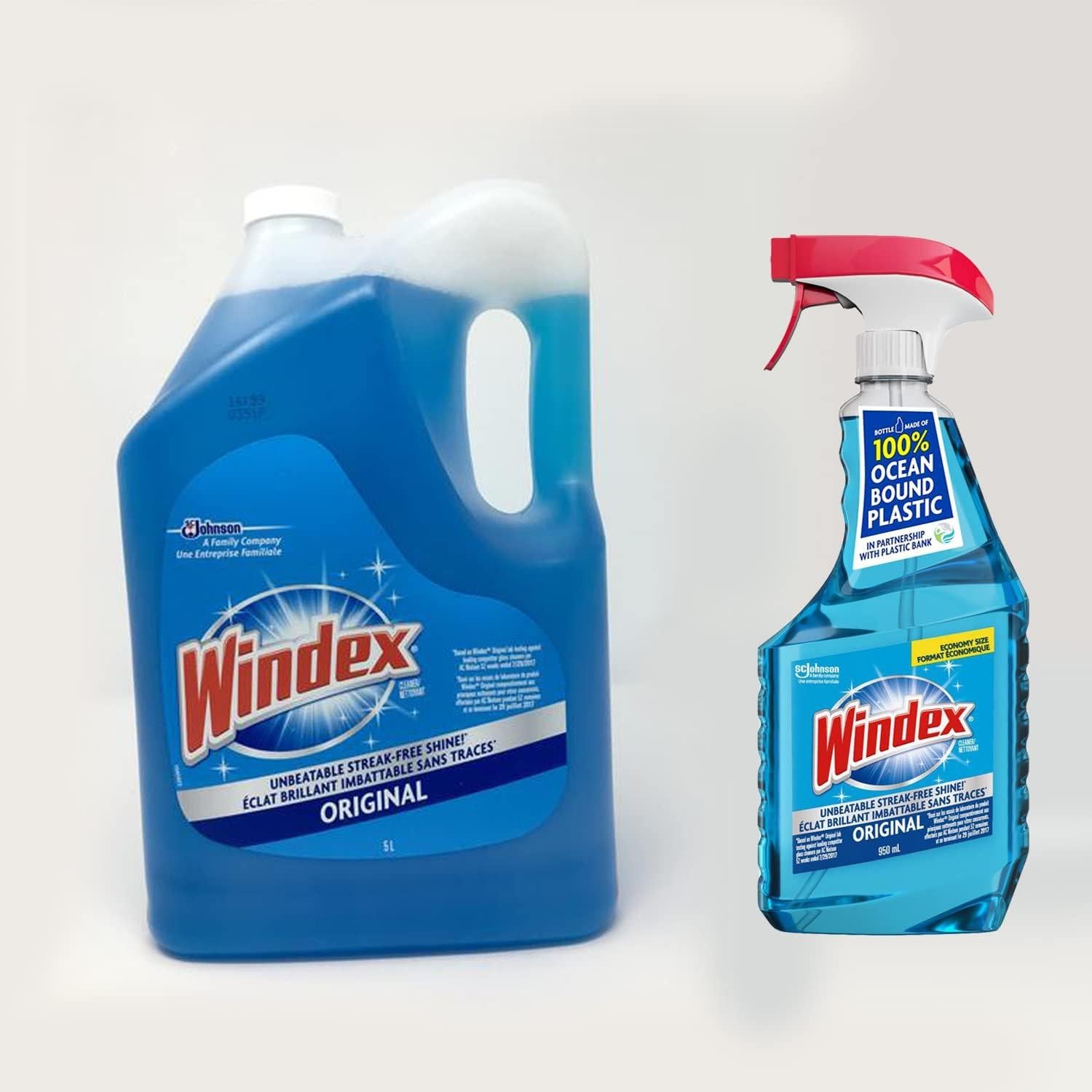 Limpiador de Vidrios Windex Original 169 oz Recarga + 32 oz Gatillo
