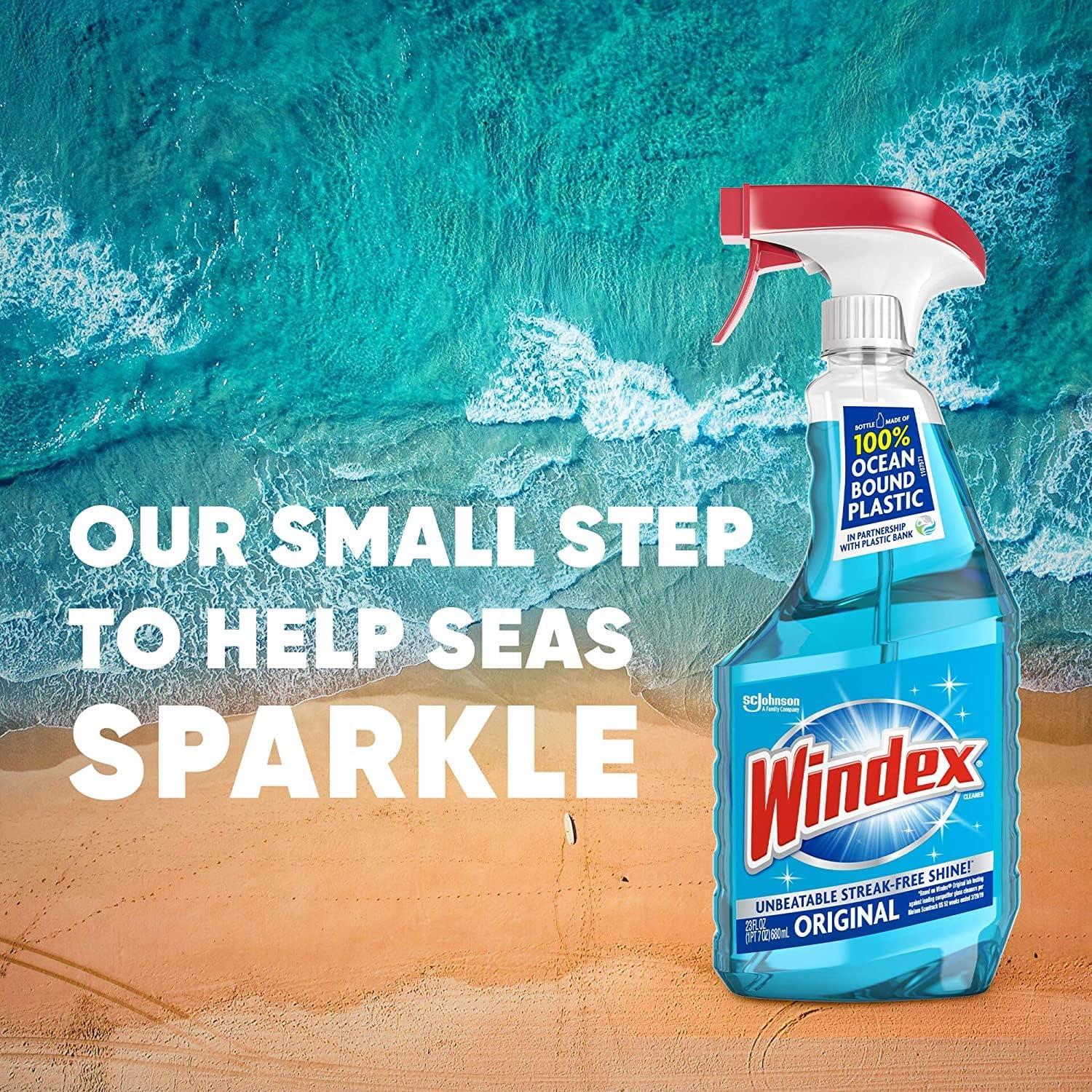 Limpiador de Vidrios Windex Original 169 oz Recarga + 32 oz Gatillo