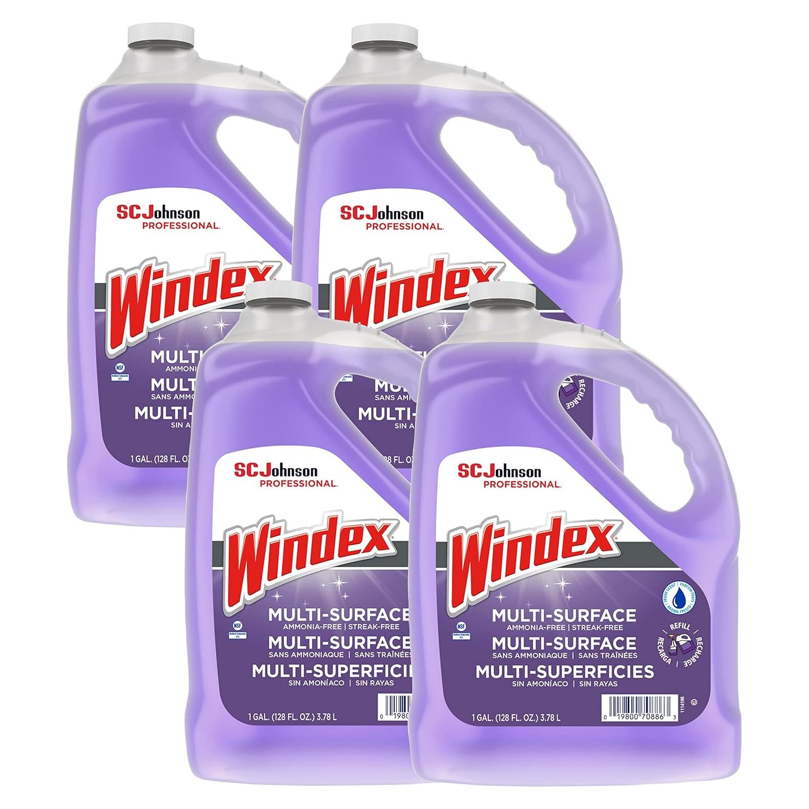 Limpiador de Vidrios Windex SC Johnson 1 Galón Sin Amoníaco