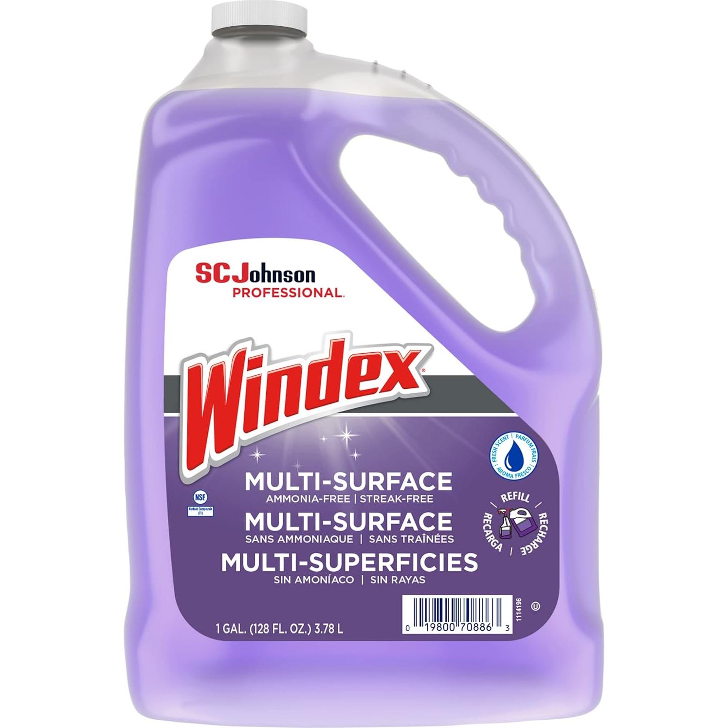 Limpiador de Vidrios Windex SC Johnson 1 Galón Sin Amoníaco