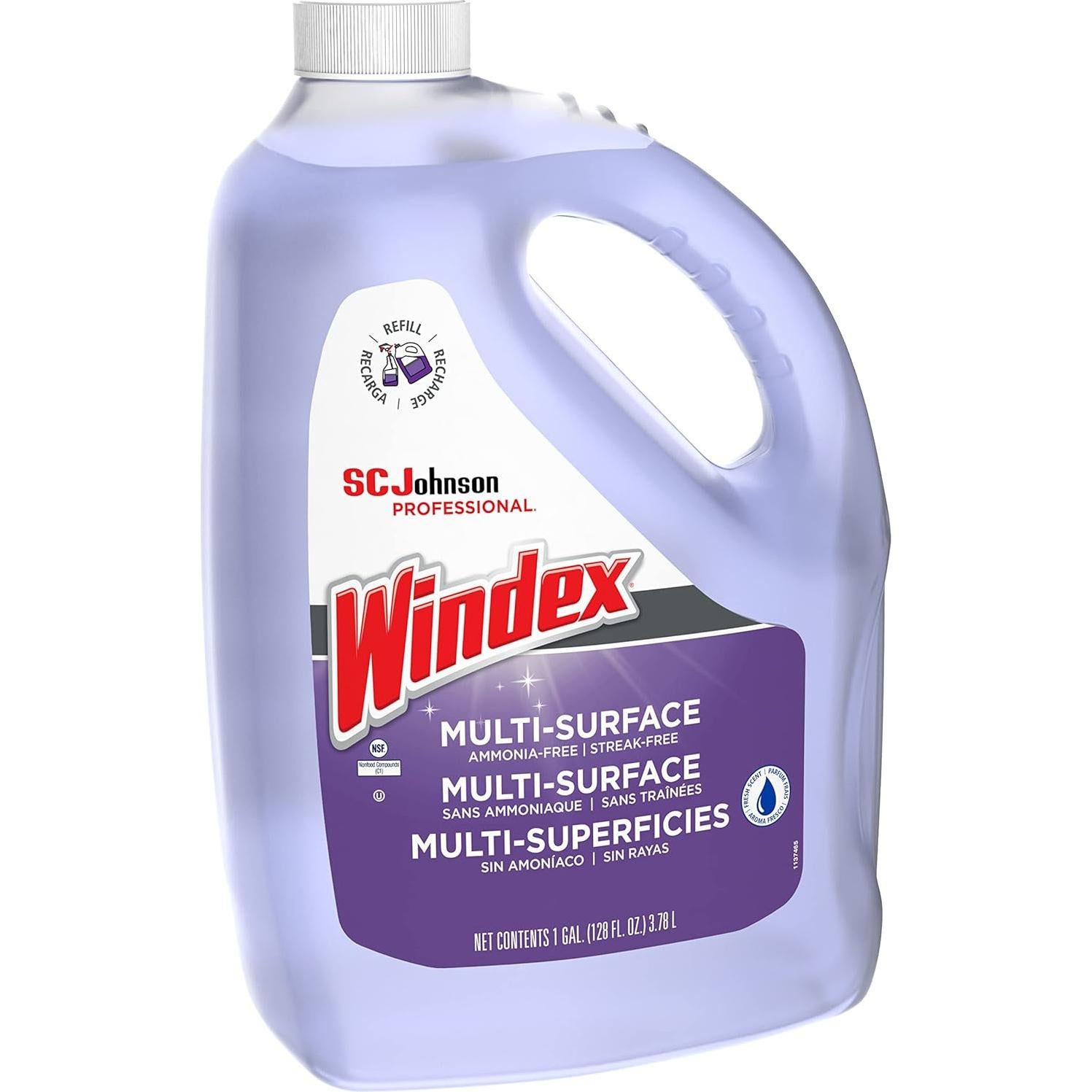 Limpiador de Vidrios Windex SC Johnson 1 Galón Sin Amoníaco