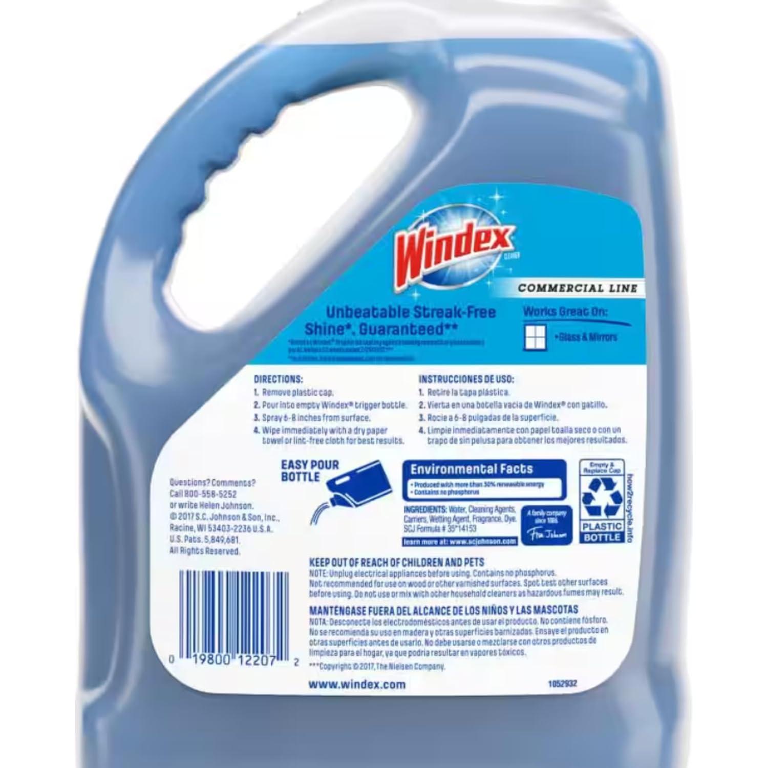 Limpiador de Vidrios Windex Original 3.78L - Recarga Eficaz
