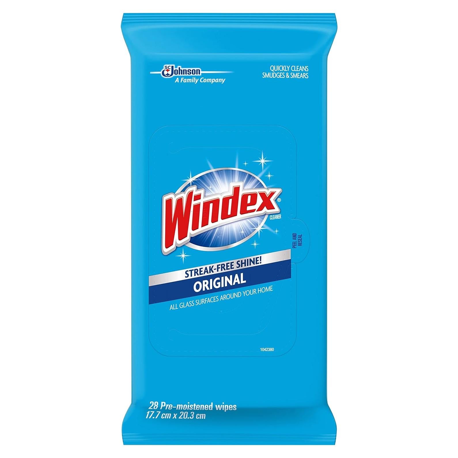 Toallitas de limpieza Windex para vidrio y superficies - 84 unidades