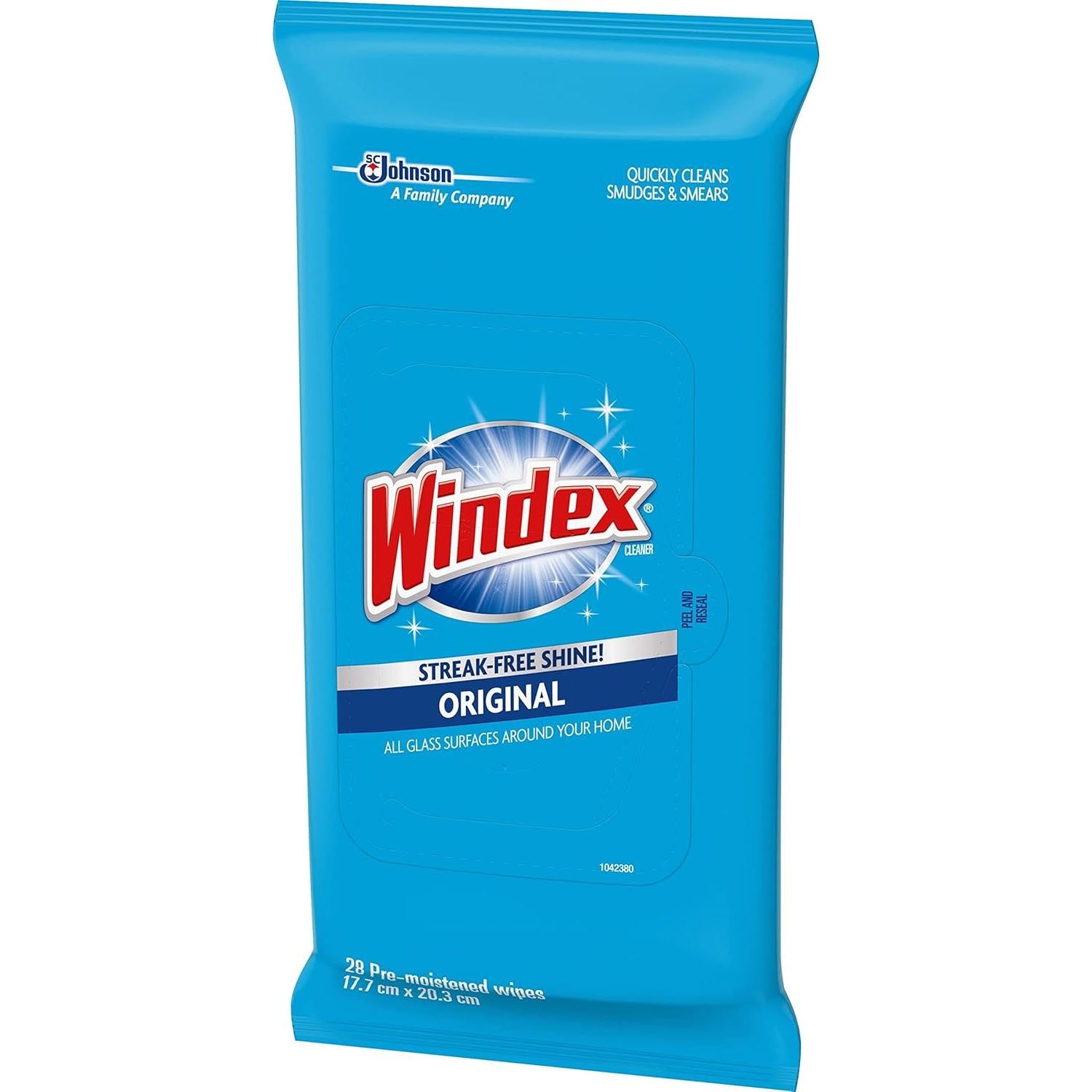 Toallitas de limpieza Windex para vidrio y superficies - 84 unidades