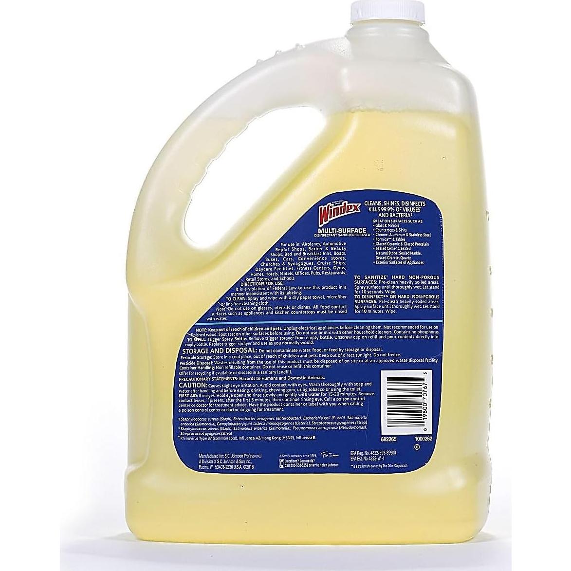 Limpiador Desinfectante Multi-Superficie Windex 4L Cítricos