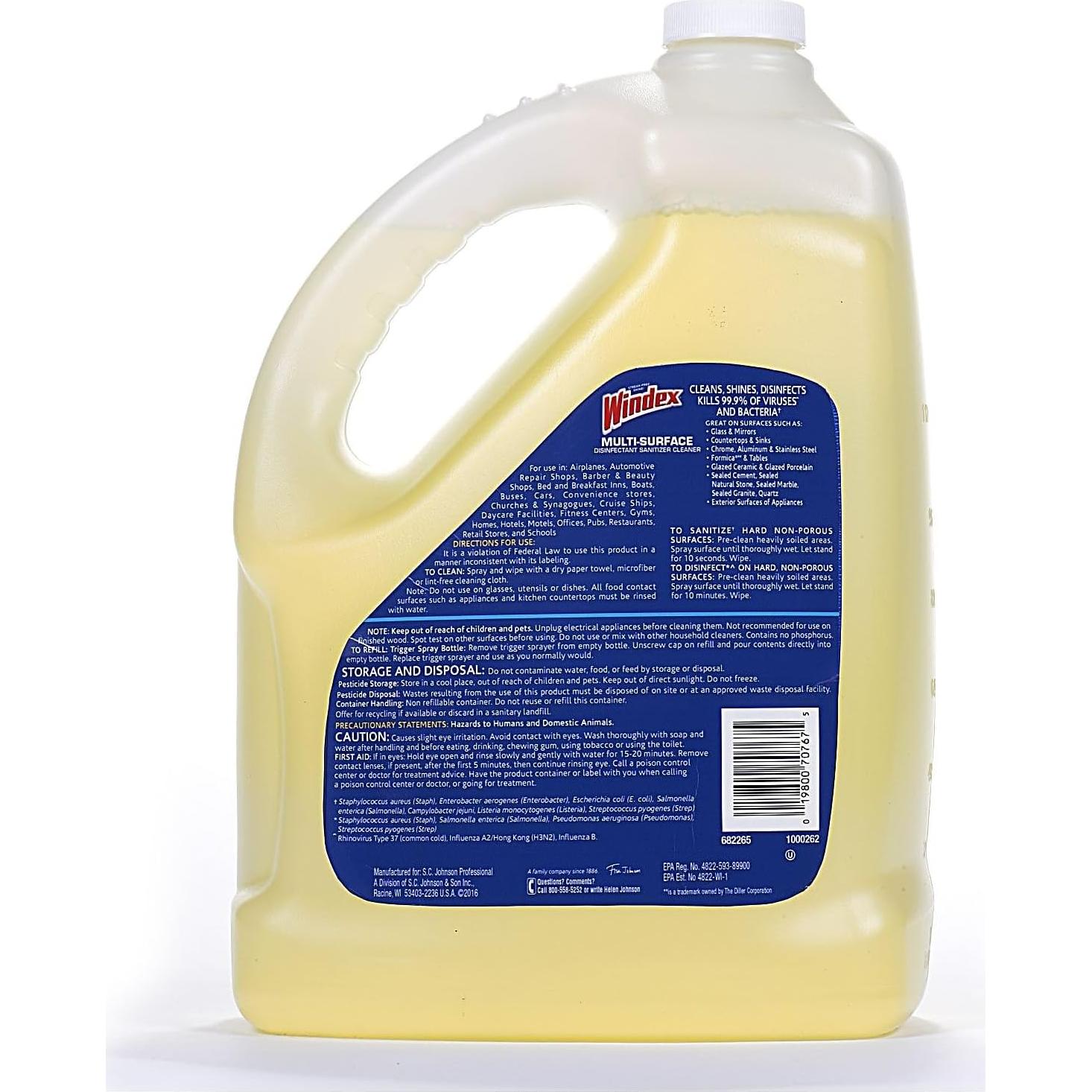 Limpiador Desinfectante Multi-Superficie Windex 4L Cítricos