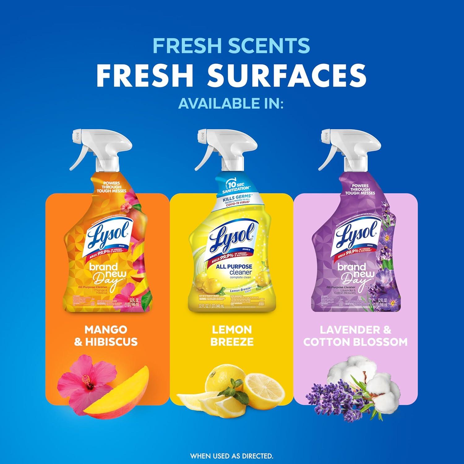 Limpieza Multiusos Lysol Spray 946 ml Aroma Limón Desinfectante