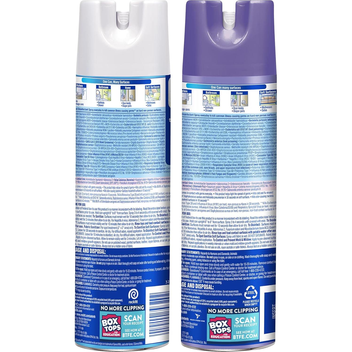 Spray Desinfectante Lysol 2x540ml Lino + 2x540ml Brisa