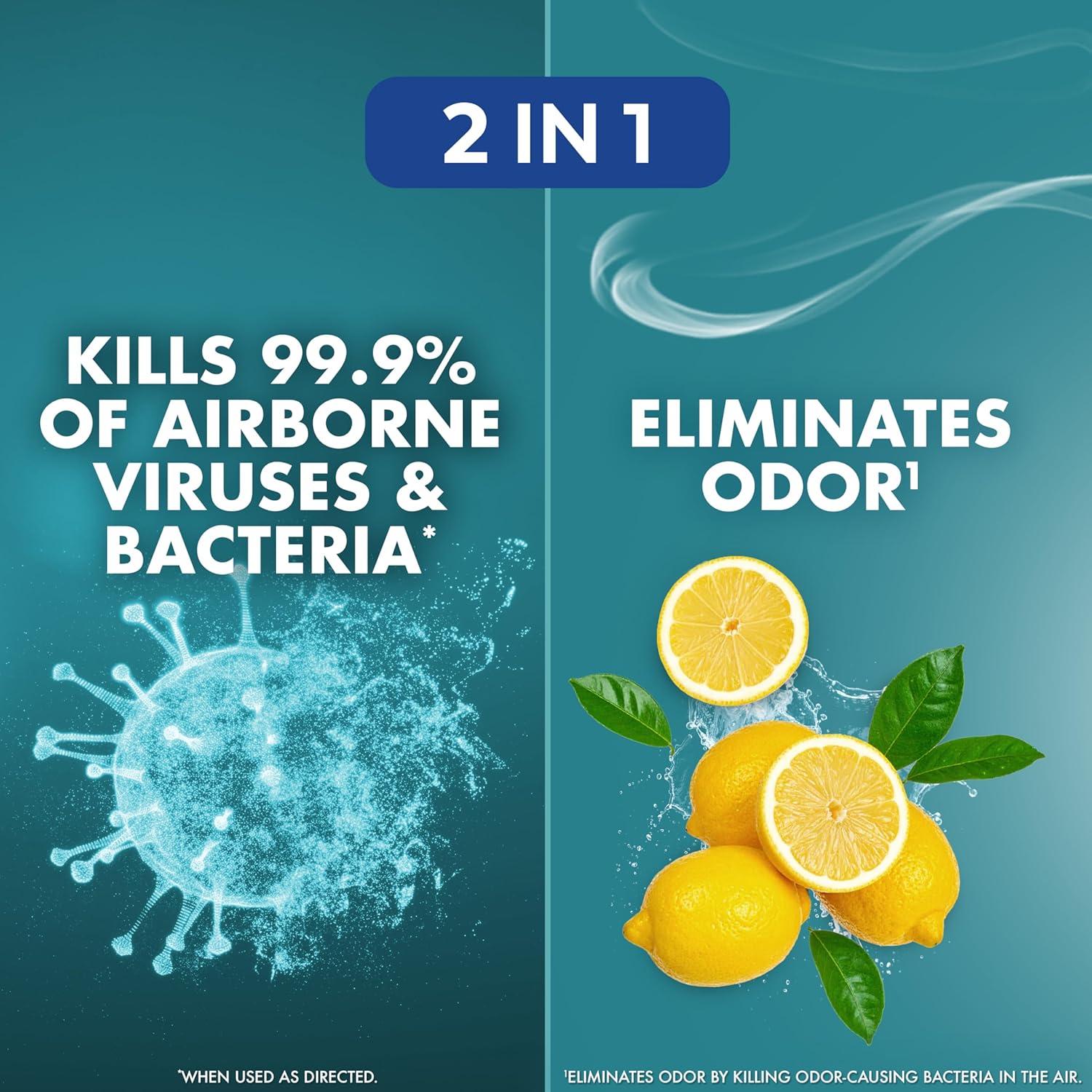 Spray Desinfectante de Aire Lysol 10 oz Pack de 3 - Aroma Fresco Simple