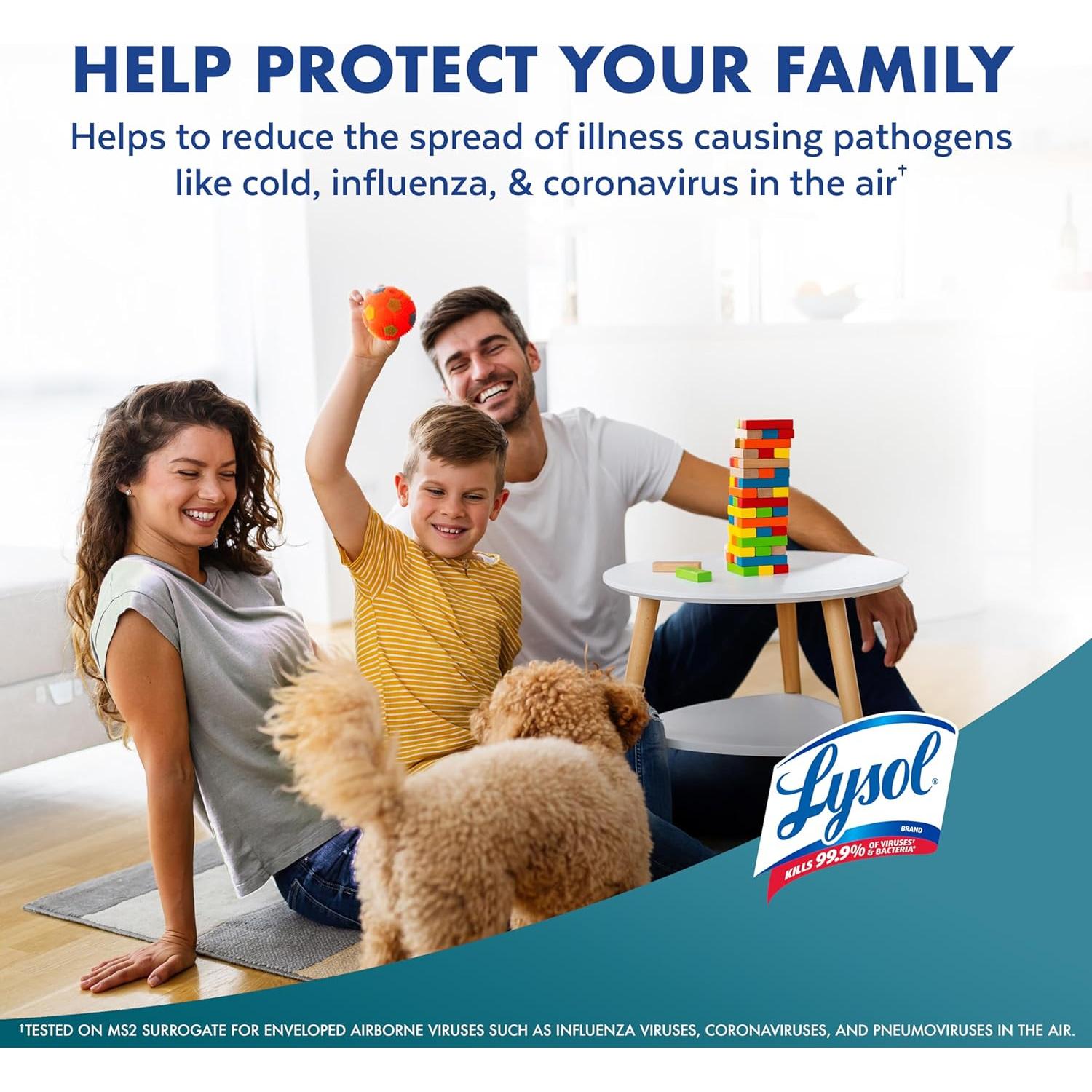 Spray Desinfectante de Aire Lysol 10 oz Pack de 3 - Aroma Fresco Simple