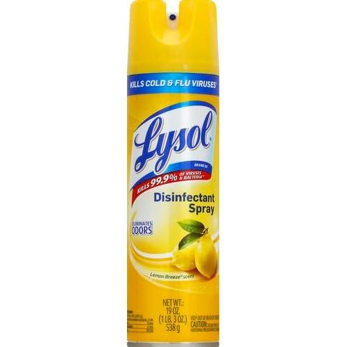 Lysol Spray Desinfectante Brisa de Limón 537g - 99.9% Virus/Bacterias