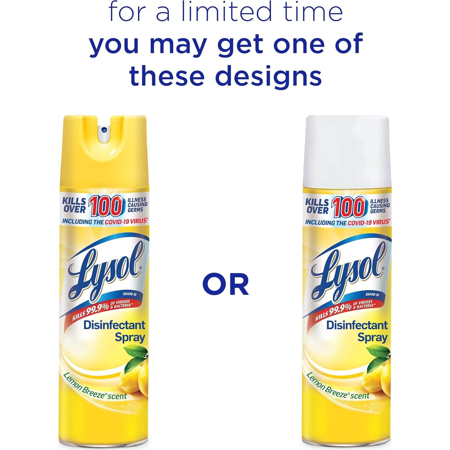 Lysol Spray Desinfectante Brisa de Limón 537g - 99.9% Virus/Bacterias