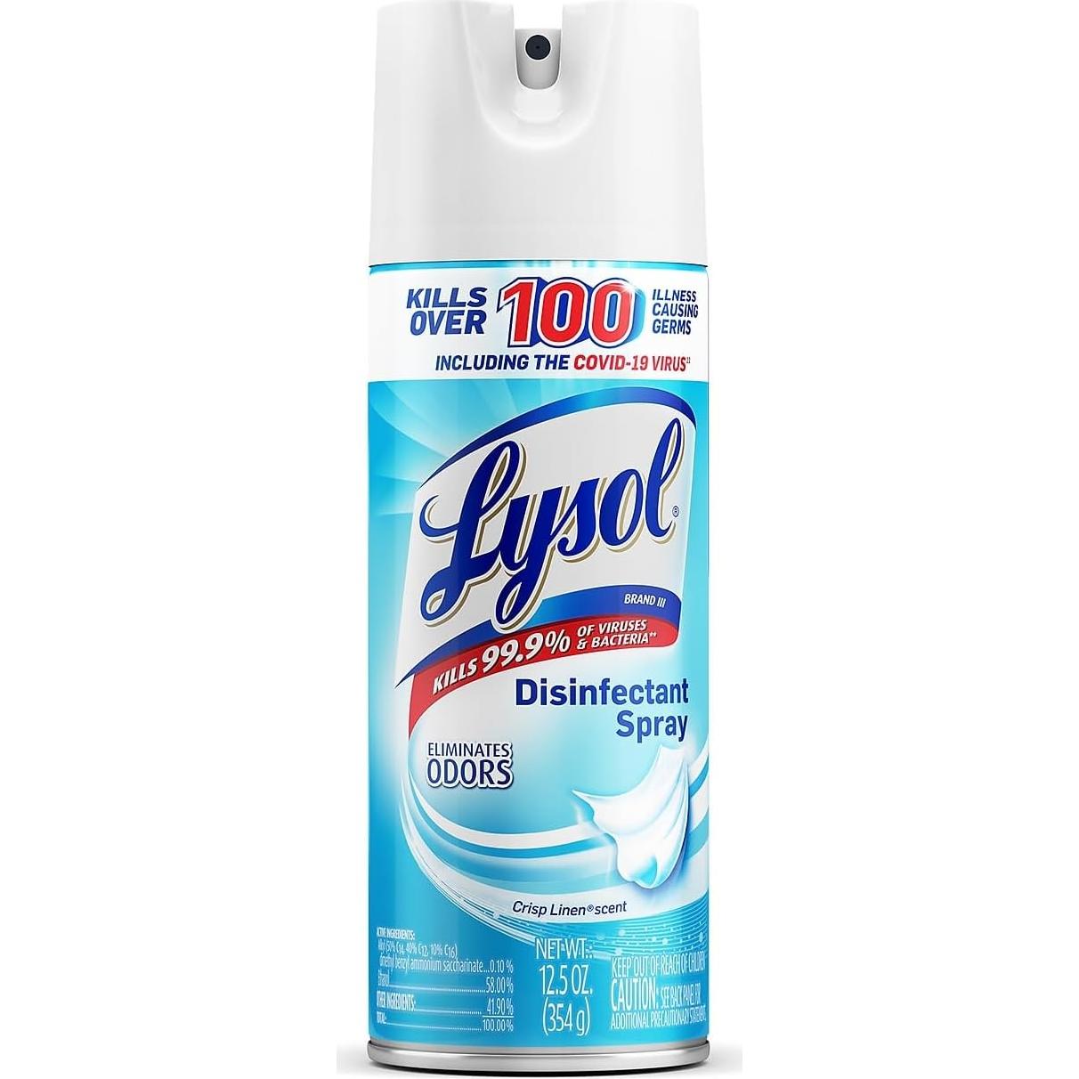 Spray Desinfectante Lysol Lino Fresco 354ml Pack 12