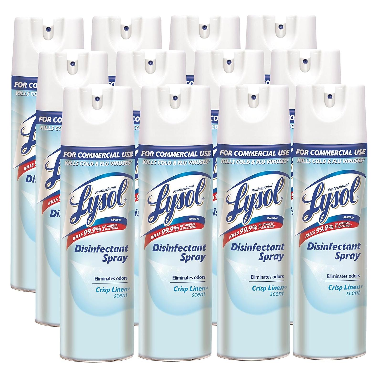 Aerosol Desinfectante Lysol III Crisp Linen 19oz x12