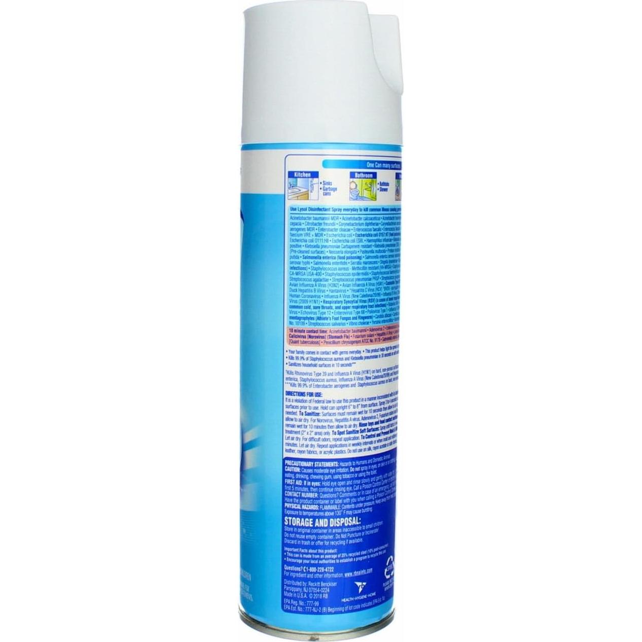 Aerosol Desinfectante Lysol Lino Fresco 7 Pack 540 ml