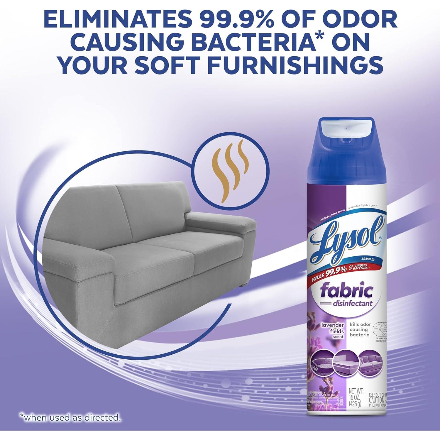 Spray Desinfectante para Telas Lysol 450 ml - Antibacteriano Lavanda