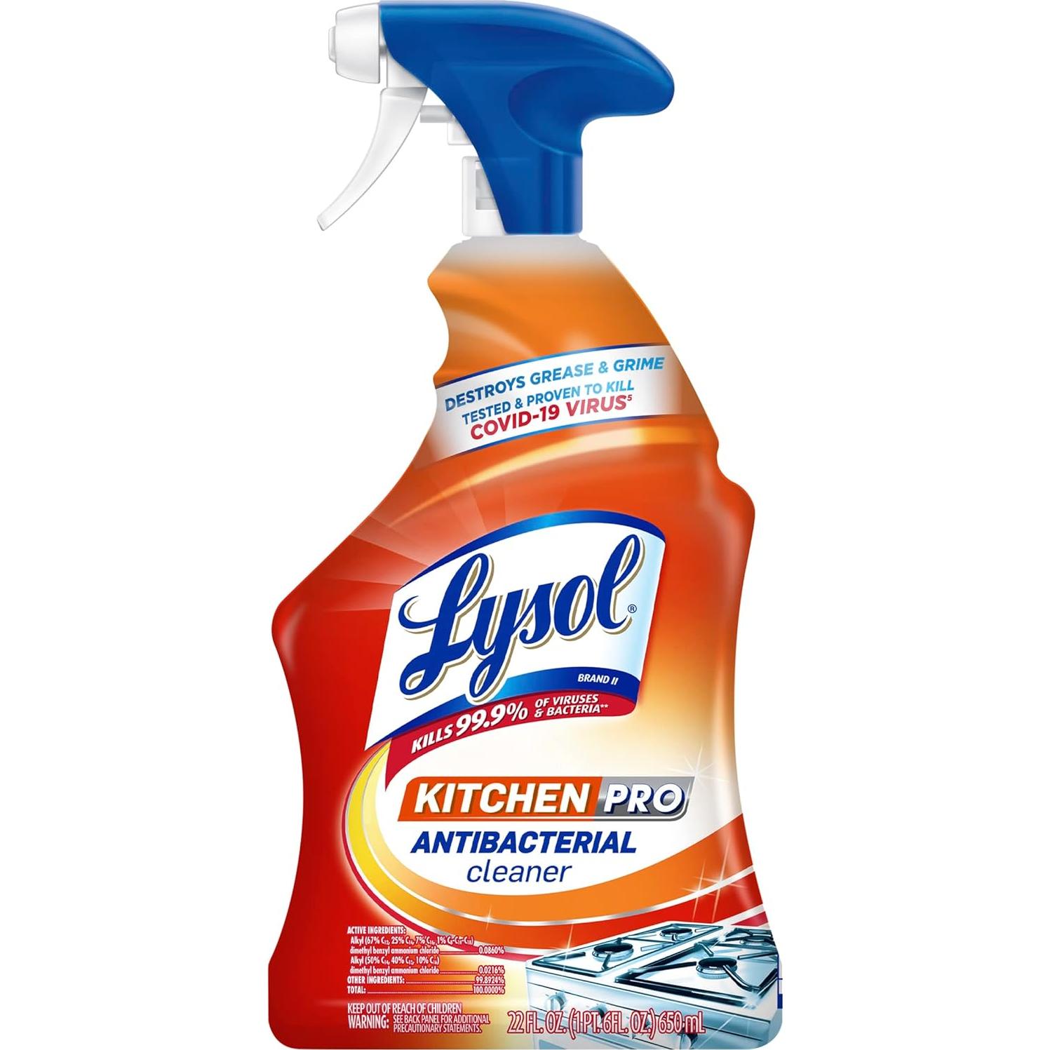 Lysol Pro Limpiador en Spray Antibacteriano 622g - Cocina