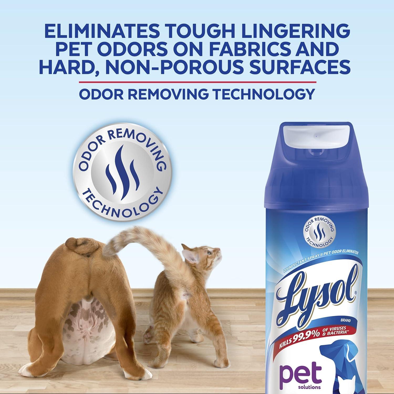 Lysol Eliminador de Olores para Mascotas Spray 3 Pack 450ml