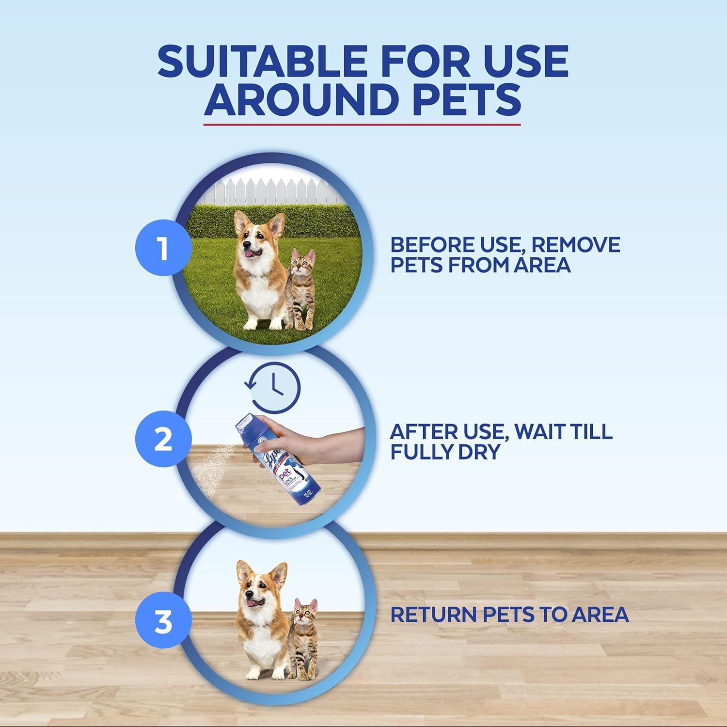 Lysol Eliminador de Olores para Mascotas Spray 3 Pack 450ml