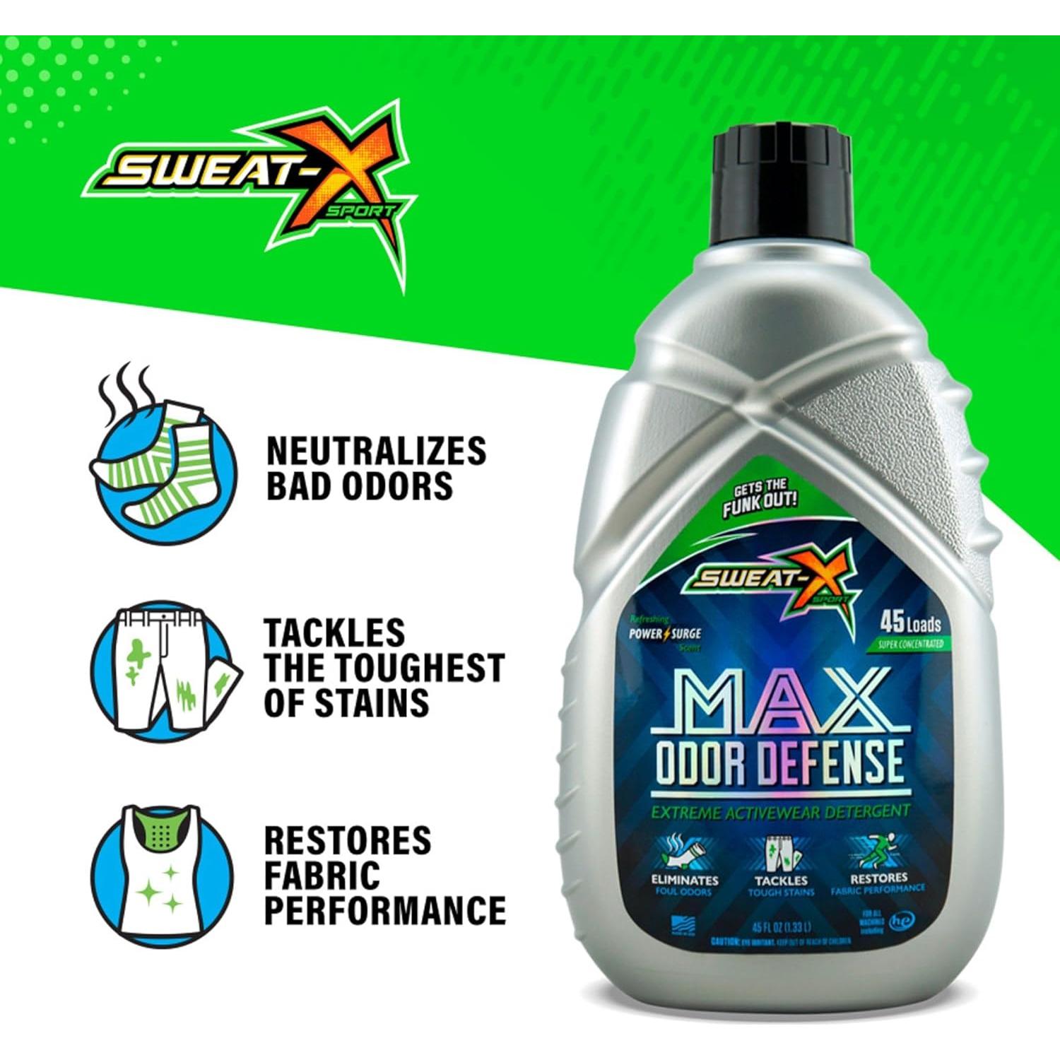 Detergente Sweat X Max Defensa contra Olores 1.32L - 45 Cargas