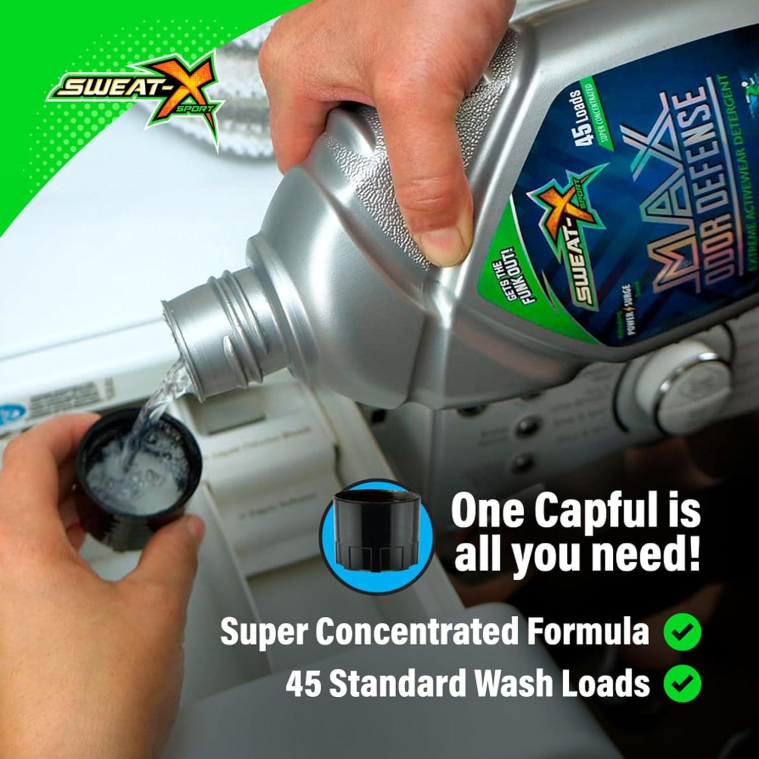 Detergente Sweat X Max Defensa contra Olores 1.32L - 45 Cargas