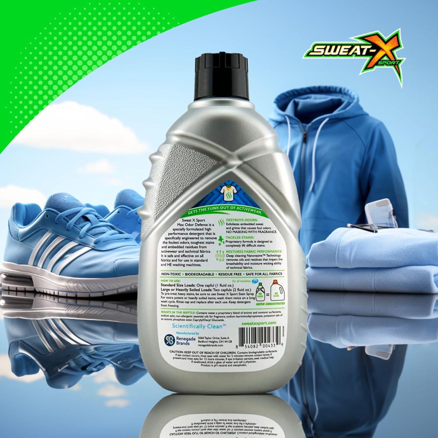 Detergente Sweat X Max Defensa contra Olores 1.32L - 45 Cargas
