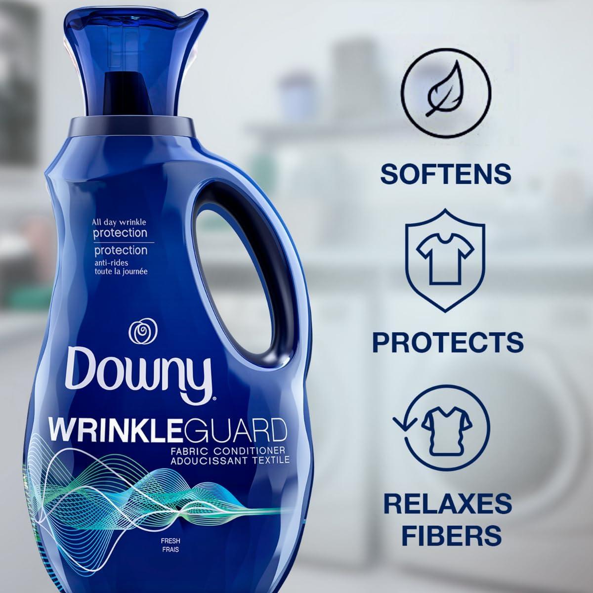 Suavizante de Tela Líquido Downy WrinkleGuard 1.42L Pack 2 Aroma Fresco