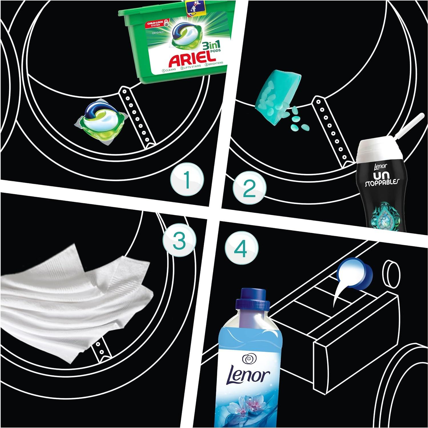 Lenor Unstoppables 570g - Impulsor de Aroma Fresco para Lavado