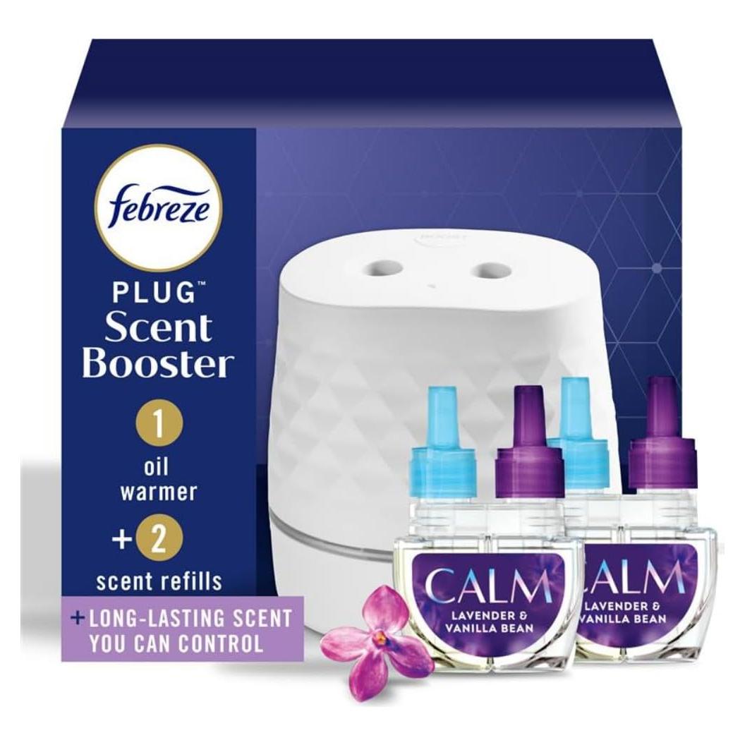 Kit de Potenciador de Aroma Febreze Plug + 2 Recargas Downy Calm
